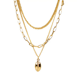 Football Layered Necklace