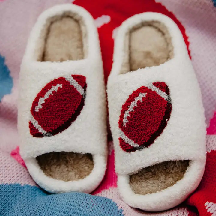 Slippers-Red Football