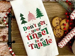 Don't Get Your Tinsel in a Tangle Towel