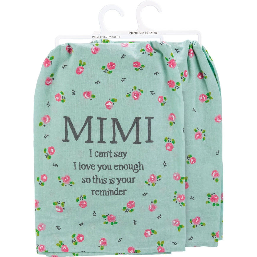 Mimi Love You Towel-Mint Green