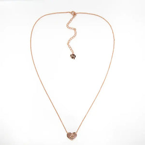 KC Heart Necklace - Rose Gold