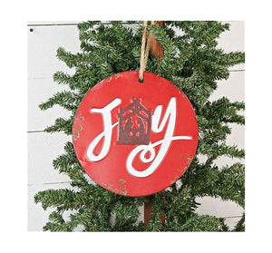 Joy Round Ornament