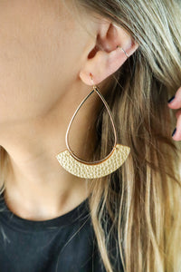 Faux Leather Teardrop Earring