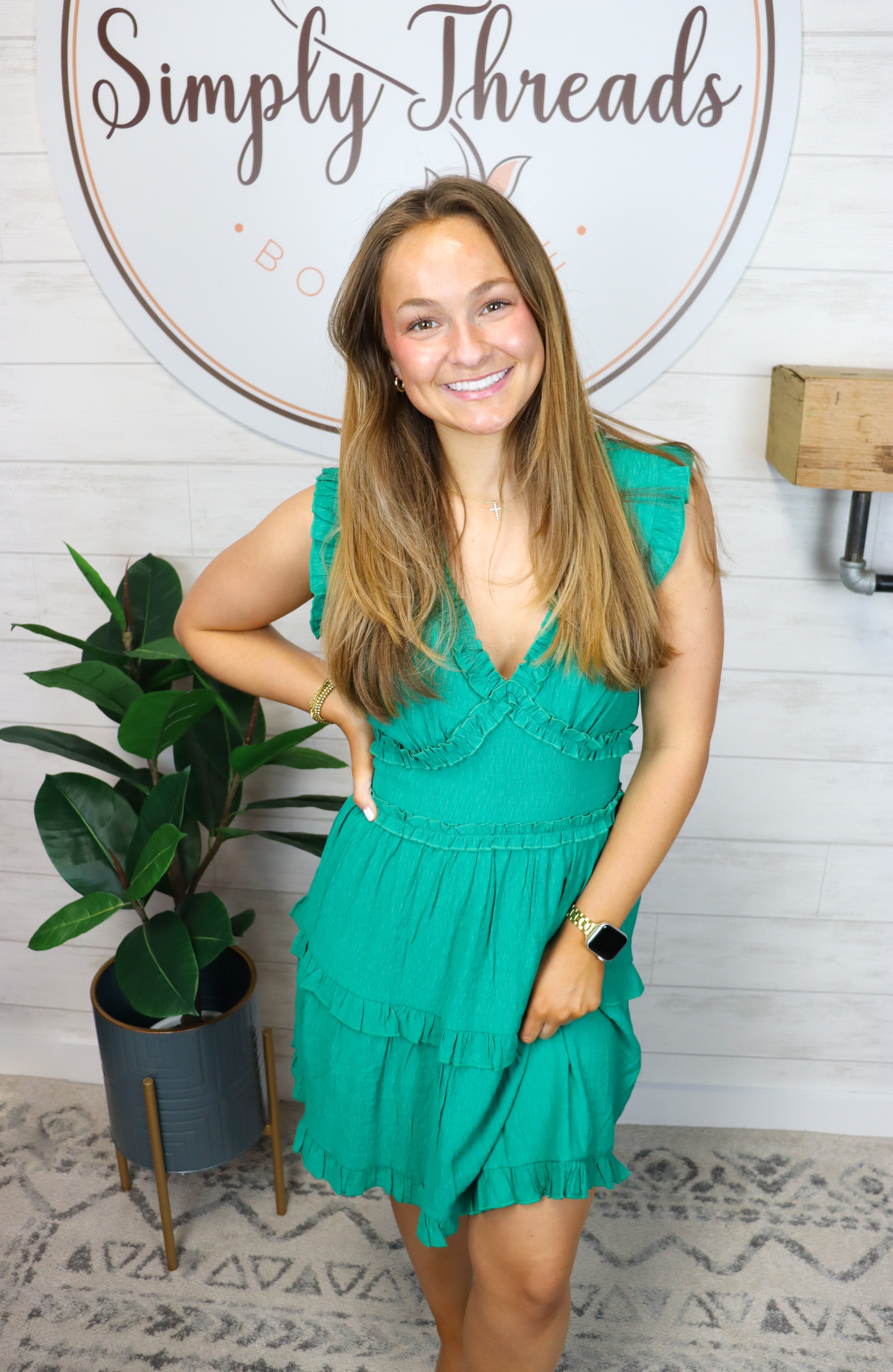 Charlotte Dress - Emerald